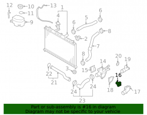 Thermostat housing Kia Optima 11-15 2.0, 2.4