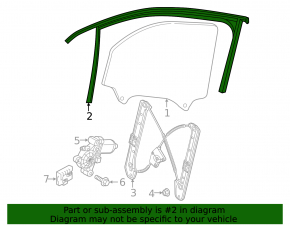 Front left window seal for VW Atlas 18-26