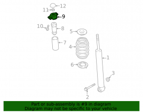 Rear left shock absorber support VW Atlas 18-25