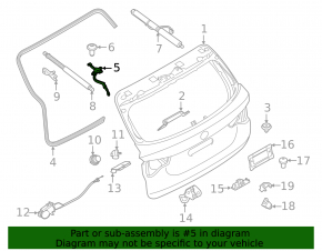 Left tailgate hinge BMW X3 G01 18-21