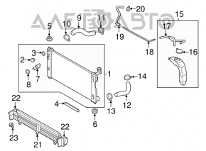 Expansion tank for cooling Subaru Impreza 17-23 GK with cap