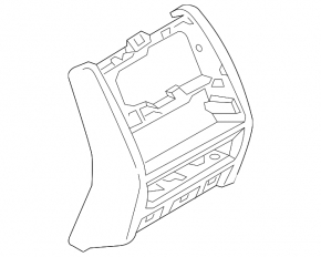 Rear center console trim for BMW 7 G11 G12 16-19 black, with cigarette lighters and cover, scratches
