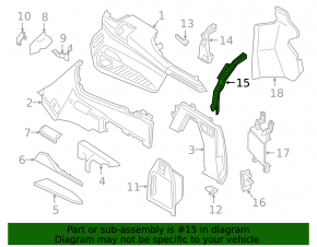 Right arch trim bracket for BMW X7 G07 19-24