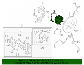 Front left hub Kia Optima 16-