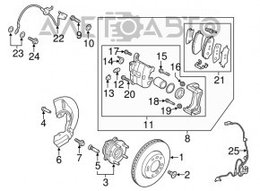 Front left hub Kia Optima 16-