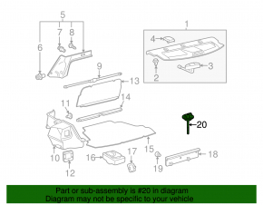 Spare wheel mount Toyota Corolla e12 02-08
