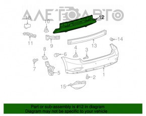 Lexus RX350 RX450h rear bumper absorber 10-15 guide breaks