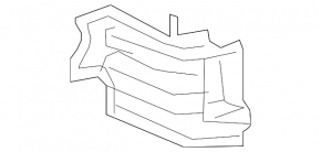 Radiator deflector left lower Lexus RX350 RX450h 16-22