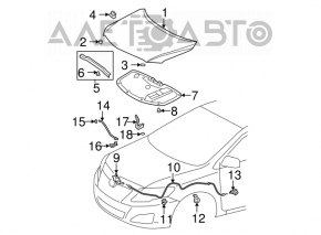 Toyota Prius 30 10-15 interior hood release handle, beige