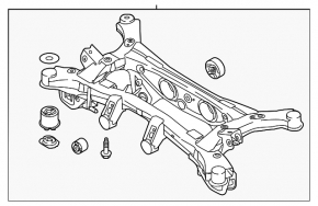 Rear subframe Hyundai Tucson 19-21 AWD