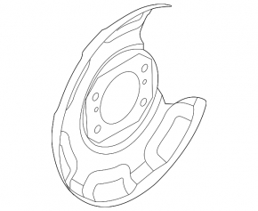 Rear left brake disc cover Hyundai Kona 18-23 FWD
