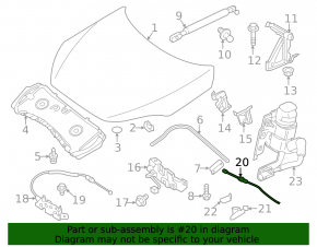 Infiniti QX50 19- Hood Release Cable