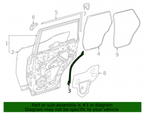 Lexus GX550 24-26 rear side door seal