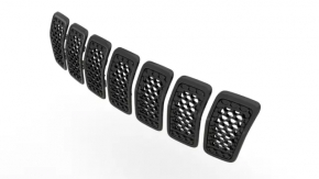 Radiator grille grill Jeep Cherokee KL 19-rest black set 7pcs AVTM