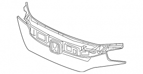 Radiator grille base Honda Civic X FC 19-21