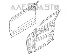 Door bare front right Hyundai Kona 18-23