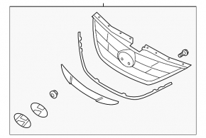 Radiator grill grill Hyundai Sonata 11-15