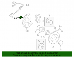 Front right ABS sensor for Lexus GX460 10-23