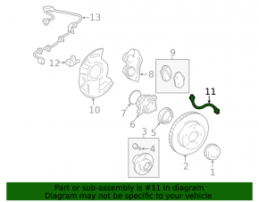 Front right brake hose Lexus GX460 10-23