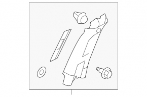 Center pillar trim upper belt left Subaru XV Crosstrek 13-17