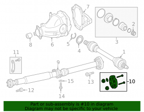 Cardan coupling Mercedes GLS-class X166 13-19