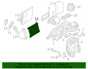 Heater radiator Mercedes C-class W205 15-21