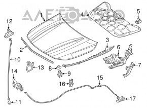 Naked bonnet Mercedes CLA 14-19