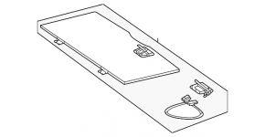 Rear trunk floor Mercedes X167 GLS 450 20-26 dark gray, with handle, for cleaning