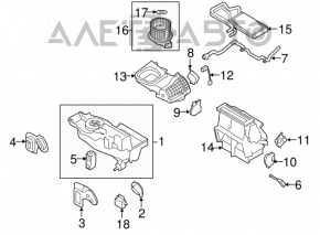 Actuator motor heater drive air conditioner Ford Explorer 11-19