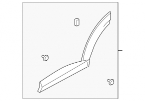 Door trim lower rear left Mazda CX-30 20-22 structure