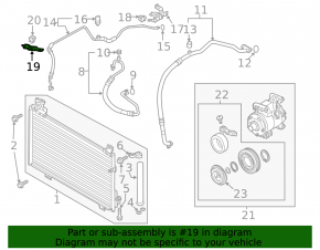Upper left air conditioner radiator bracket for Mazda 6 18-21