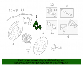 Rear left caliper bracket for Ford Mustang Mach-E 21-25
