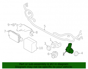 Parking sensors for the front side bumper of Land Rover Discovery 17-22