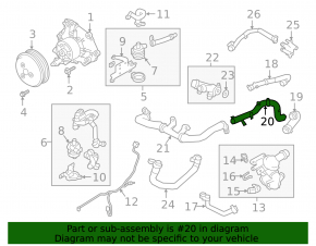 Metal Coolant Pipe for Land Rover Range Rover Velar 18-23 2.0T