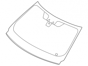 Land Rover Range Rover Velar 18-20 windshield without heated wipers and projection