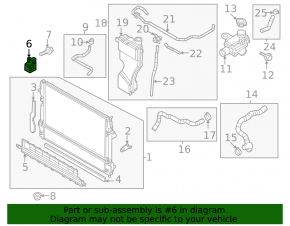 Radiator bracket upper right Mazda 3 19- 2.5