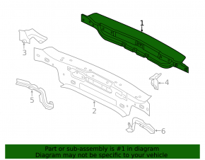 Rear panel Jaguar F-Pace X761 17- set of 6 parts, white, on the body, steel