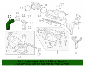 Air duct for filter plastic Acura ILX 13-15