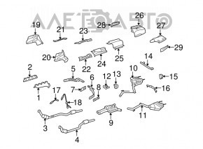 Exhaust line middle part Mercedes W221 M273