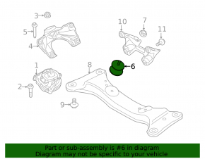 Gearbox mount for BMW 3 F30 15-18 N55 B58