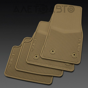 Set of floor mats for Cadillac CTS 14- rubber