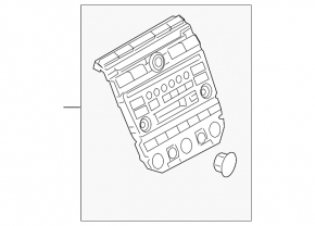 Cassette player, CD changer, radio, climate control, dashboard assembly Nissan Murano z50 03-07