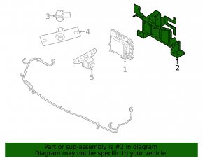 Bracket for cruise radar Nissan Rogue 21-23