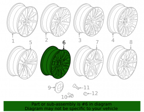 Wheel disk R19 349 style BMW 5 F10 09-16 8.5x19