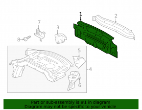 Rear panel Audi A6 C7 12-18 2 parts