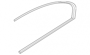 Molding rear right door BMW 7 G12 16-22 chrome