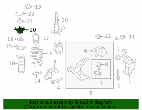 Front shock absorber support right Honda CRV 15-16