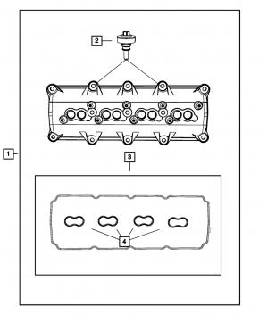Valve cover right Dodge Durango 11-24 5.7