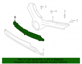 Toyota Rav4 16-18 Front Bumper Central Grille OEM
