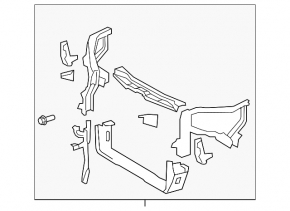 Toyota Venza 09-15 TV radiator panel assembly